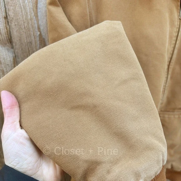 Carhartt Weathered‎ Wildwood Jacket Tan Size XXL Hooded Sherpa Lined - Picture 9 of 17